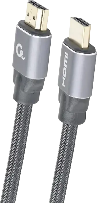 Кабель HDMI 2.0 Cablexpert CCBP-HDMI-1M Premium Series High Speed с Ethernet, 4K UHD @ 60Hz, позолоченные металлические коннекторы, нейлоновая оплетка, 1м, черный