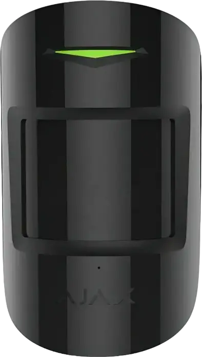Detector Ajax CombiProtect Combinat Wireless de Miscare si Spargere Geam, Raza 12m, Unghi 180 Grade, Imunitate Caine/Pisica pana la 20kg, Negru