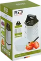 Терка Resto 95413 SHAM из нержавеющей стали с 6 сторонами для терки, эргономичной пластиковой ручкой и контейнером для сбора, Черный