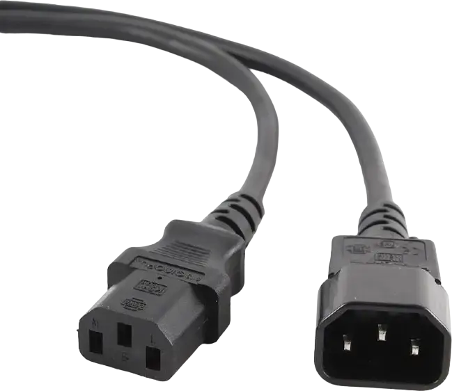 Кабель-удлинитель питания Cablexpert PC-189 IEC C14 - C13, 1.8м, 10А, 0.75мм2, черный