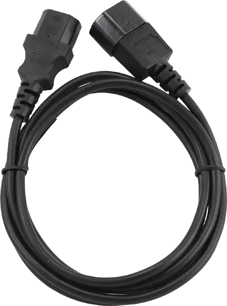 Кабель-удлинитель питания Cablexpert PC-189 IEC C14 - C13, 1.8м, 10А, 0.75мм2, черный