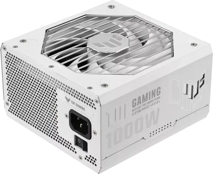 Sursa ASUS TUF Gaming 1000W Gold TUF-GAMING-1000G-WHITE, ATX 3.1, 80 Plus Gold, Complet Modulare, Editie Albă, PFC Activ, Ventilator 135mm Dual Ball Bearing