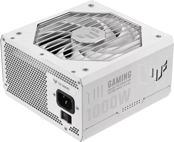 Sursa ASUS TUF Gaming 1000W Gold TUF-GAMING-1000G-WHITE, ATX 3.1, 80 Plus Gold, Complet Modulare, Editie Albă, PFC Activ, Ventilator 135mm Dual Ball Bearing