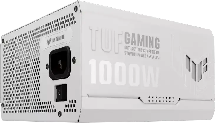 Sursa ASUS TUF Gaming 1000W Gold TUF-GAMING-1000G-WHITE, ATX 3.1, 80 Plus Gold, Complet Modulare, Editie Albă, PFC Activ, Ventilator 135mm Dual Ball Bearing