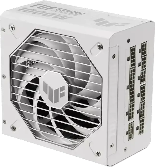 Sursa ASUS TUF Gaming 1000W Gold TUF-GAMING-1000G-WHITE, ATX 3.1, 80 Plus Gold, Complet Modulare, Editie Albă, PFC Activ, Ventilator 135mm Dual Ball Bearing