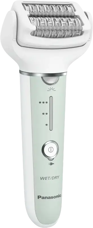 Epilator Panasonic ES-EY70, 60 Pense din Otel Inoxidabil, Cap Dublu Disc, Utilizare Umed sau Uscat, 3 Moduri, Capete Lavabile, Exfoliere Picioare