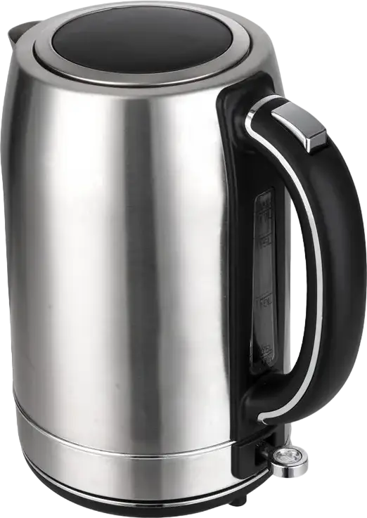 OZON EKC-5701-GS Electric Kettle, 1.7L, 2200W, Stainless Steel, Grey, Hidden Heating Element, 360-Degree Rotating Base, Dry-Boil Protection