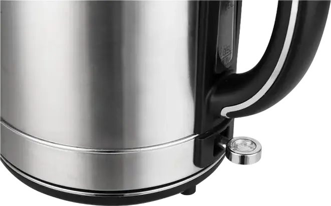 OZON EKC-5701-GS Electric Kettle, 1.7L, 2200W, Stainless Steel, Grey, Hidden Heating Element, 360-Degree Rotating Base, Dry-Boil Protection