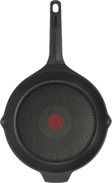 Tefal Robusto E2490644 Non-Stick Aluminium Frying Pan, 28 cm, Thermo-Spot Heating Indicator, Induction Compatible, Black