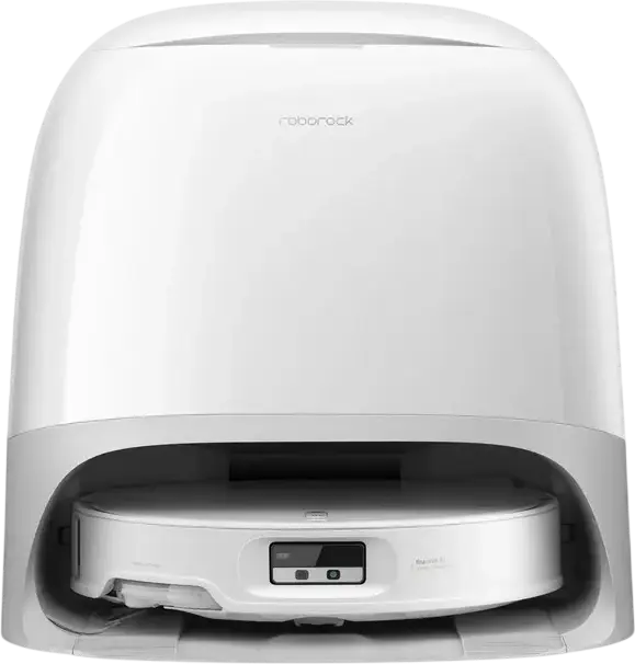 Roborock Qrevo Curv 2 Pro Robot Vacuum Cleaner, 25 kPa Suction, Dry and Wet Cleaning, 6400 mAh Battery, Reactive AI Obstacle Recognition, White