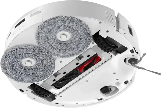 Roborock Qrevo Curv 2 Pro Robot Vacuum Cleaner, 25 kPa Suction, Dry and Wet Cleaning, 6400 mAh Battery, Reactive AI Obstacle Recognition, White