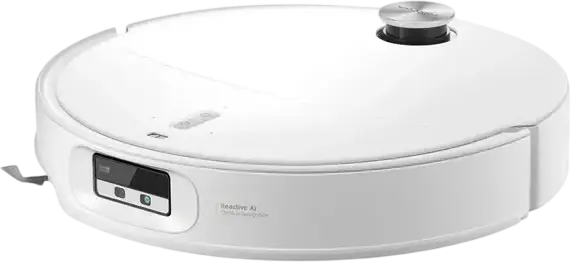 Roborock Qrevo Curv 2 Pro Robot Vacuum Cleaner, 25 kPa Suction, Dry and Wet Cleaning, 6400 mAh Battery, Reactive AI Obstacle Recognition, White