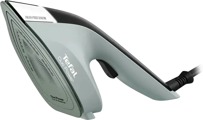 Tefal JF4031E0 Duo Power 2-in-1 Steam Iron and Garment Steamer, 1700W, Ceramic Soleplate, 400ml Tank, 180g/min Steam Boost, Vertical Steaming, Green/Black