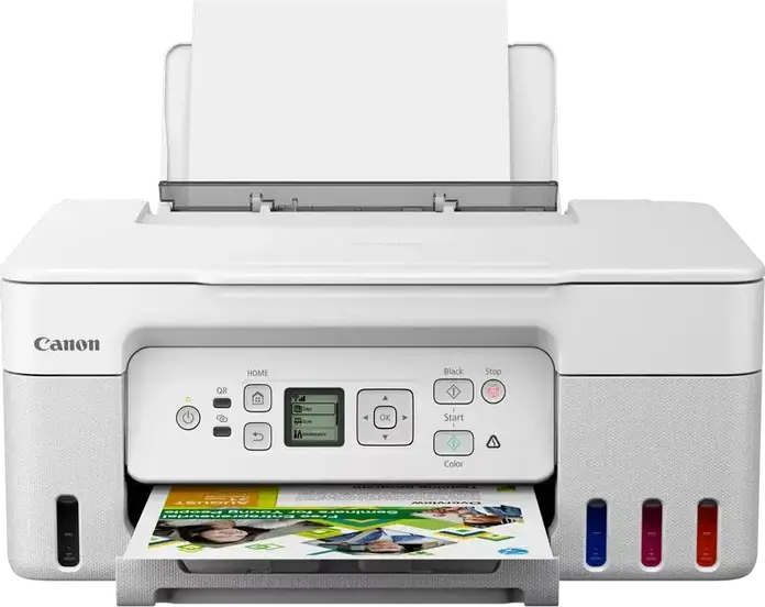 Imprimanta Multifunctionala 3-in-1 Canon Pixma G3470 MegaTank, Inkjet cu Rezervoare de Cerneala, Wi-Fi, AirPrint, Scanare si Copiere, Alb