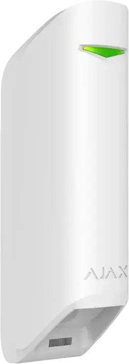 Ajax MotionProtect Curtain Wireless Motion Detector, 6-15m Range, Jeweller Protocol, IP54, White