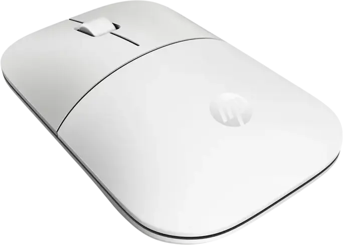 HP Z3700 Wireless Optical Mouse, White, 1200 DPI, 2.4GHz RF Connectivity, Ambidextrous Slim Design, 3 Buttons with Scroll Wheel, USB Nano Receiver