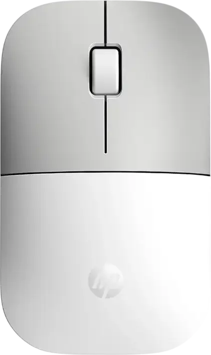 HP Z3700 Wireless Optical Mouse, White, 1200 DPI, 2.4GHz RF Connectivity, Ambidextrous Slim Design, 3 Buttons with Scroll Wheel, USB Nano Receiver