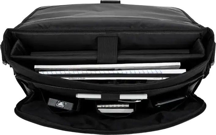 Lenovo ThinkPad Essential Messenger Bag for 15.6 inch Laptops, Water-Resistant Polyester, Black, 2 Compartments, Padded Shoulder Strap, 4X40Y95215
