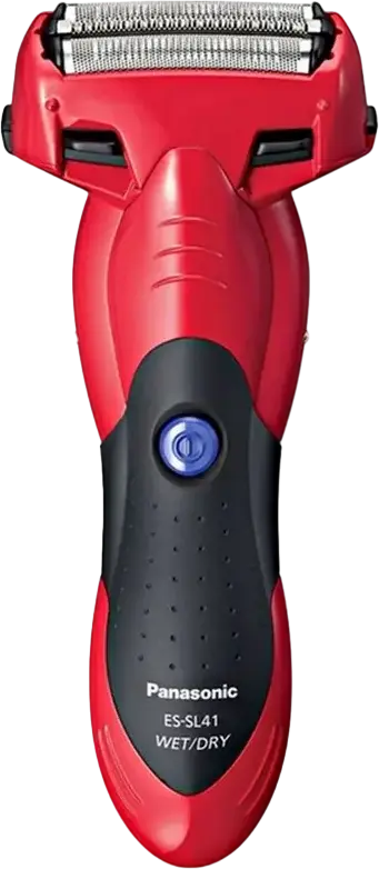 Aparat de Ras Electric Panasonic ES-SL41 cu Sita, Umed și Uscat, Motor Liniar de Mare Viteză, Lame Hipoalergene, Cap Pivotant, Trimer Integrat, Roșu
