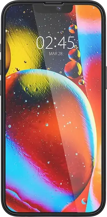 Protectie Ecran Spigen Glass FC din Sticla Temperata pentru iPhone 14 Plus, Duritate 9H, Grosime 0.3mm, Margini 2.5D, Protectie Impotriva Zgarieturilor