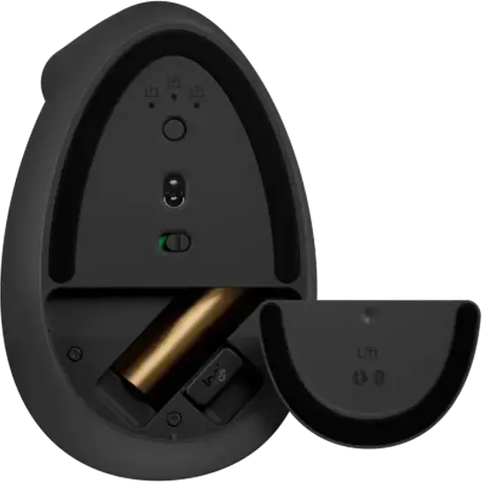 Logitech Lift Vertical Ergonomic Mouse 910-006473, 400-4000 DPI, Bluetooth & Logi Bolt Wireless, 6 Buttons, Silent Clicks, for Small to Medium Hands