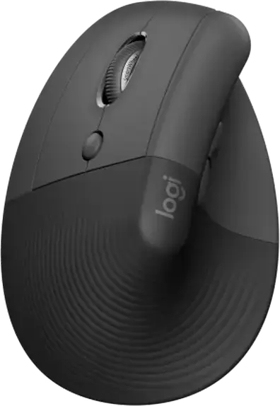 Logitech Lift Vertical Ergonomic Mouse 910-006473, 400-4000 DPI, Bluetooth & Logi Bolt Wireless, 6 Buttons, Silent Clicks, for Small to Medium Hands