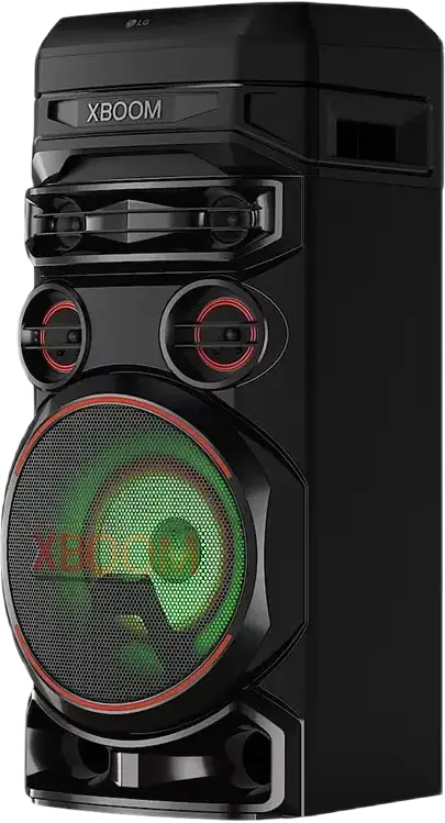 Box de Petrecere LG XBOOM RNC7, Putere Totala 250W, Woofer 8" Bass Blast, Sistem 3-Cai cu 5 Difuzoare, Bluetooth, USB, Radio FM, Iluminare LED, Negru