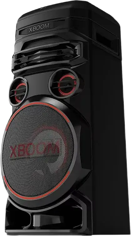 Box de Petrecere LG XBOOM RNC7, Putere Totala 250W, Woofer 8" Bass Blast, Sistem 3-Cai cu 5 Difuzoare, Bluetooth, USB, Radio FM, Iluminare LED, Negru