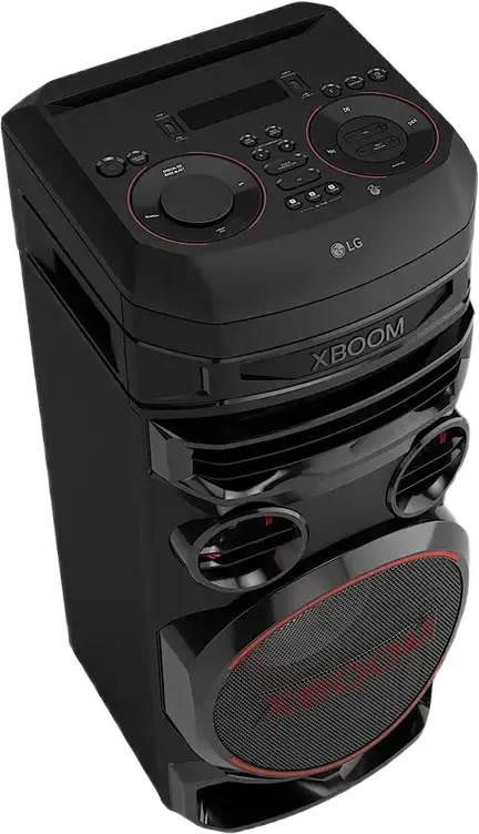 Box de Petrecere LG XBOOM RNC7, Putere Totala 250W, Woofer 8" Bass Blast, Sistem 3-Cai cu 5 Difuzoare, Bluetooth, USB, Radio FM, Iluminare LED, Negru