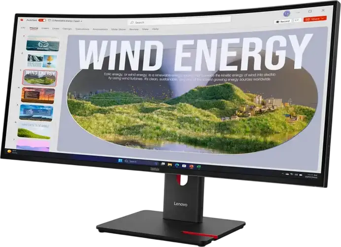 34" Monitor Lenovo T34WD-40, VA 3440x1440 WQHD, Eclipse Black