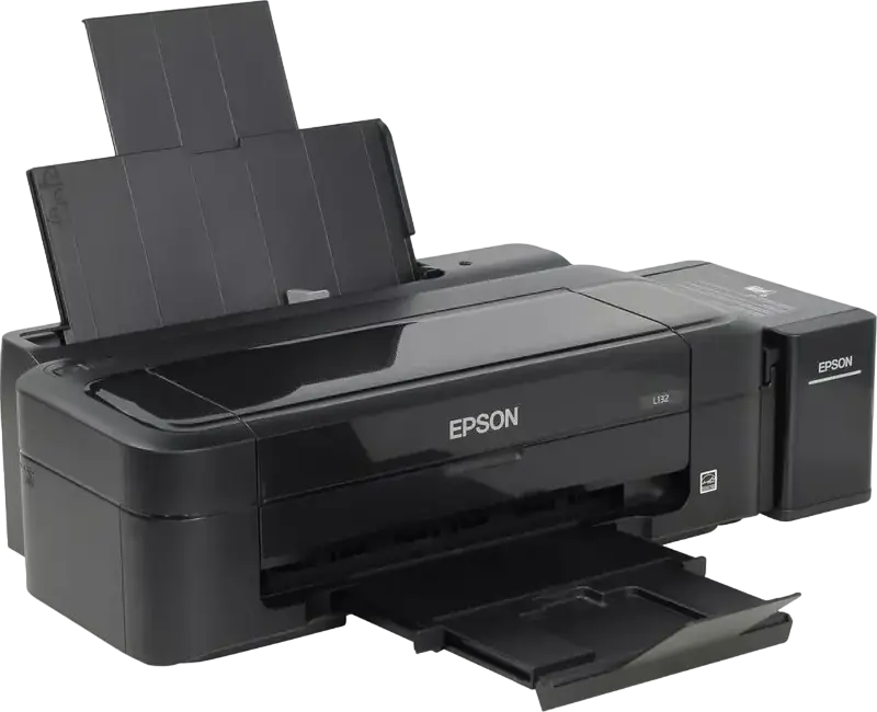 Струйный принтер Epson L132, однофункциональный, A4, 1440x5760 dpi, встроенные емкости для чернил, 27 стр/мин, USB 2.0, черный