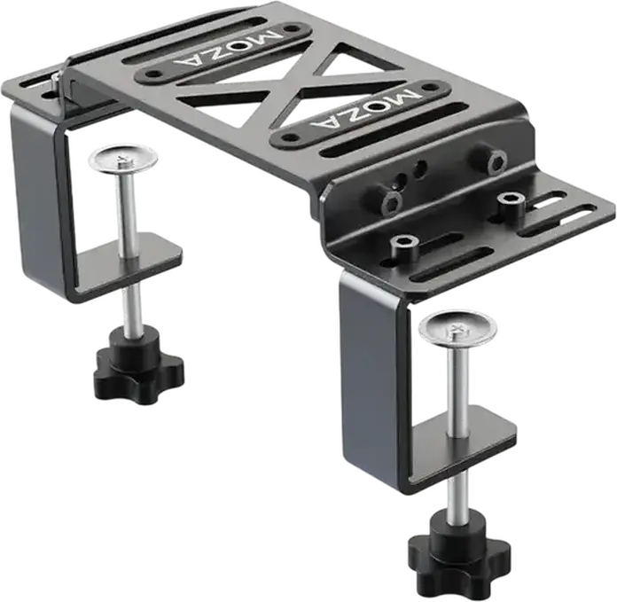 MOZA Table Clamp for R3, R5, R9, R12 Wheel Bases, 5mm CNC High-Strength Steel, Supports up to 50mm Desk Thickness, R21 Torque Support, Black