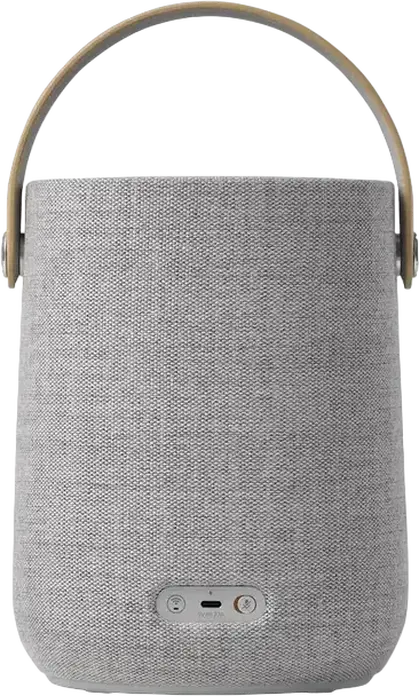 Harman Kardon Citation 200 Portable Smart Speaker, 50W RMS, Google Assistant, Chromecast, AirPlay, IPX4 Splash-proof, Kvadrat Wool Fabric, Grey