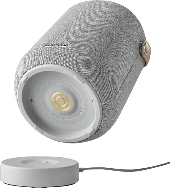 Harman Kardon Citation 200 Portable Smart Speaker, 50W RMS, Google Assistant, Chromecast, AirPlay, IPX4 Splash-proof, Kvadrat Wool Fabric, Grey