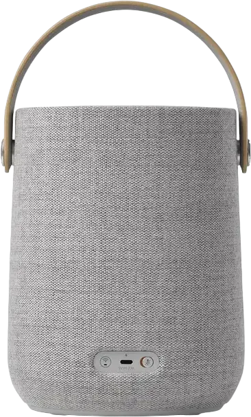 Harman Kardon Citation 200 Portable Smart Speaker, 50W RMS, Google Assistant, Chromecast, AirPlay, IPX4 Splash-proof, Kvadrat Wool Fabric, Grey
