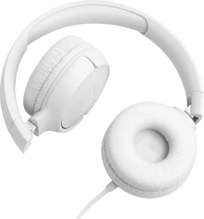 Casca On-Ear cu Fir JBL Tune 520C USB-C, Sunet Pure Bass, Audio Hi-Res, Difuzoare Dinamice 32mm, Microfon Integrat, Design Pliabil, Alb