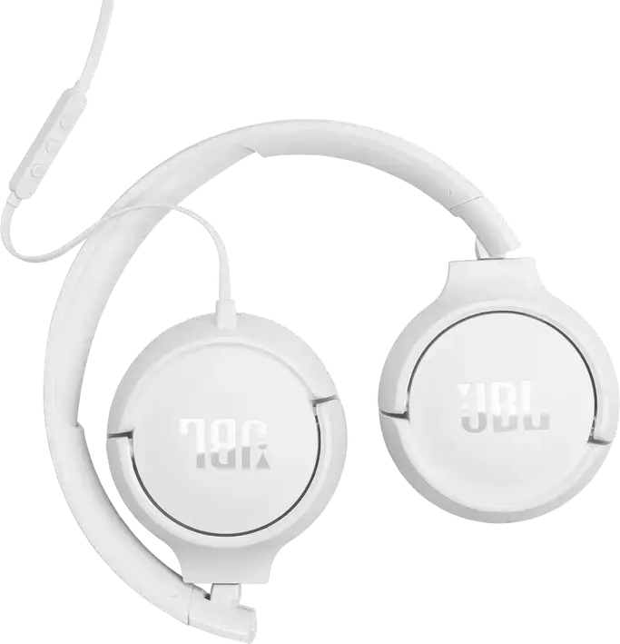 Casca On-Ear cu Fir JBL Tune 520C USB-C, Sunet Pure Bass, Audio Hi-Res, Difuzoare Dinamice 32mm, Microfon Integrat, Design Pliabil, Alb