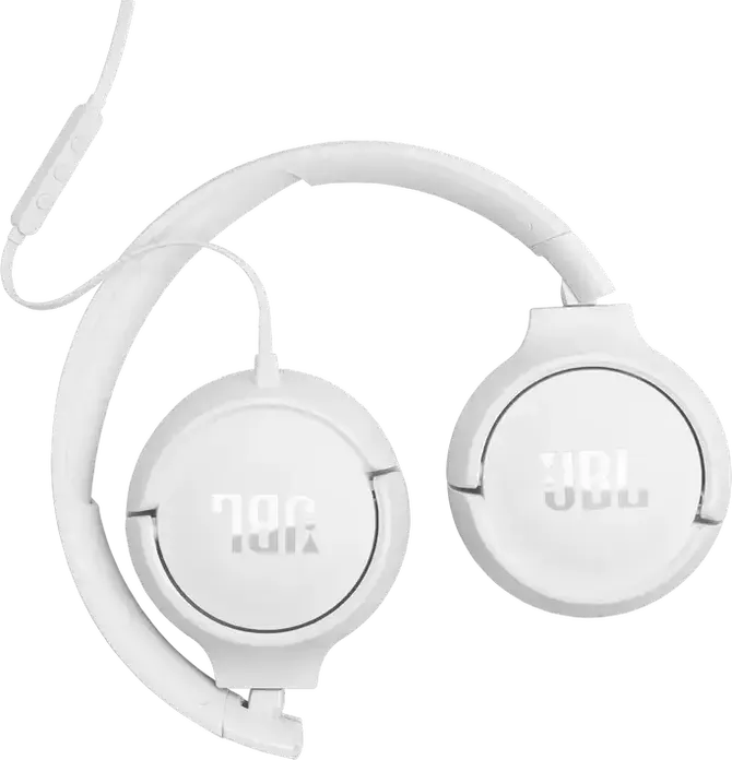 Casca On-Ear cu Fir JBL Tune 520C USB-C, Sunet Pure Bass, Audio Hi-Res, Difuzoare Dinamice 32mm, Microfon Integrat, Design Pliabil, Alb