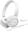 Casca On-Ear cu Fir JBL Tune 520C USB-C, Sunet Pure Bass, Audio Hi-Res, Difuzoare Dinamice 32mm, Microfon Integrat, Design Pliabil, Alb
