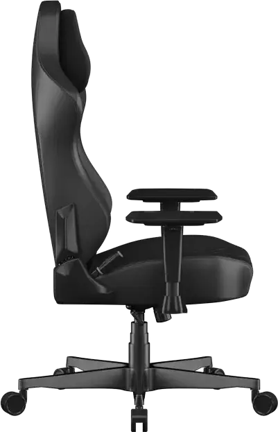 Scaun Gaming HATOR Darkside 3L HTC3010L, Piele PU, Cotiere Reglabile 2D, Perne Magnetice cu Memory Foam pentru Lom și Gât, Gas Lift Clasa 4, Negru