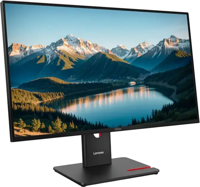 Monitor Lenovo ThinkVision T27q-40 27 inch WQHD IPS, 2560x1440, 120Hz, HDR10, Hub USB-C, Eyesafe 2.0, Anti-reflexie, Suport VESA, Eclipse Black