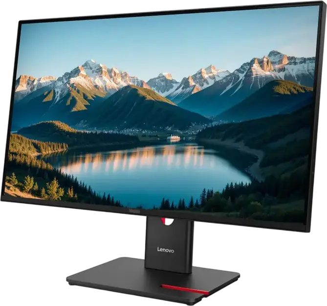 Monitor Lenovo ThinkVision T27q-40 27 inch WQHD IPS, 2560x1440, 120Hz, HDR10, Hub USB-C, Eyesafe 2.0, Anti-reflexie, Suport VESA, Eclipse Black