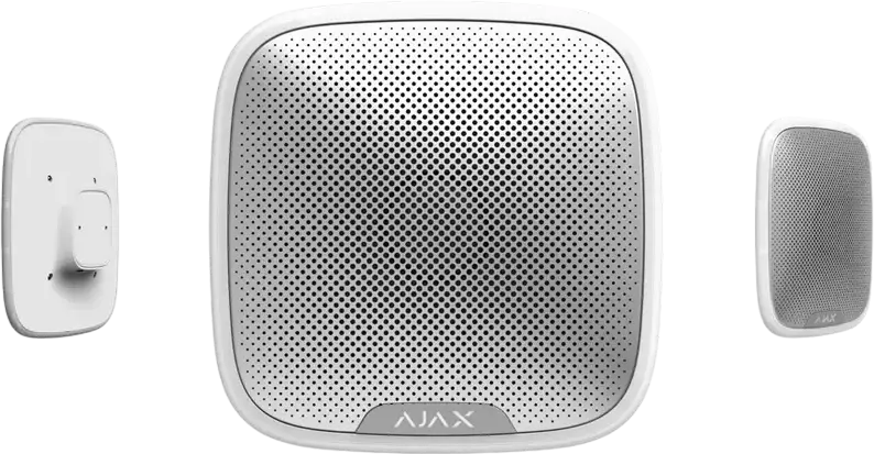 Sirena Exterior Wireless Ajax StreetSiren, Protectie IP54, Alarma Acustica si LED 85-113 dB, Protocol Jeweller, Raza 1300m, Alb
