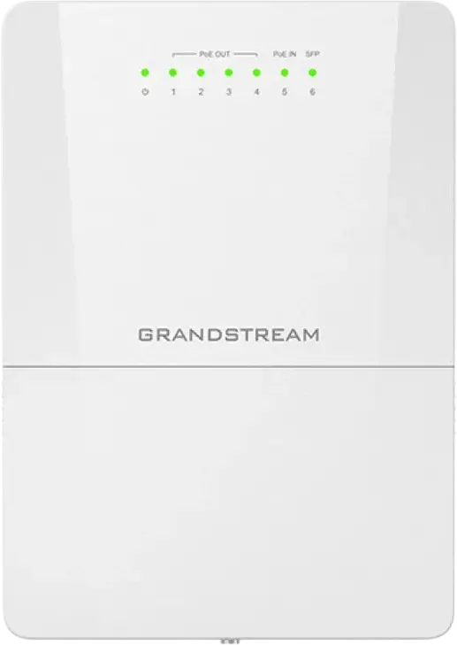 Grandstream GWN7710R Outdoor Lite Managed PoE Switch, 5x GE + 1x 2.5G SFP, 4x Passive PoE++ Ports, IP66 Waterproof Metal Casing, GDMS Cloud Management