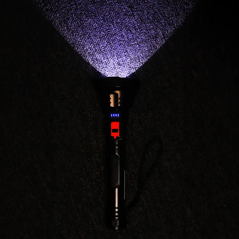 Lanterna LED Forever Light FLF-04, 600 lm, Raza 200m, Baterie Reincarcabila 1800 mAh, Protectie IPX4, Corp ABS, Alb Neutru 4500K, Negru