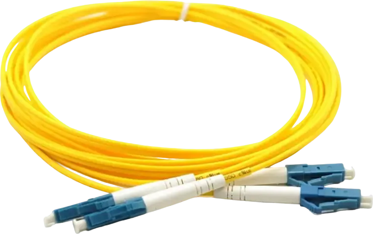 APC Electronic FO-P005 Singlemode Duplex LC-LC Fiber Optic Patch Cord, 7m, Yellow
