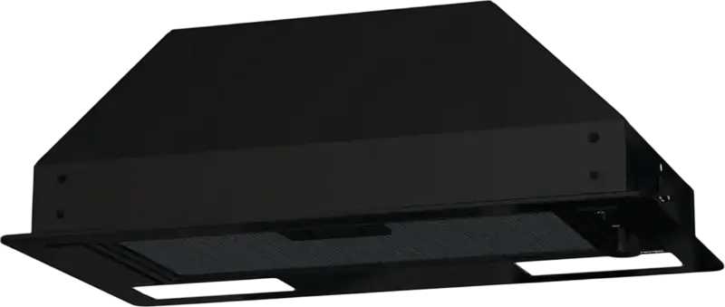 Hota incorporabila Gorenje BHI681EB, Montare Integrata in Dulap, Capacitate 301 m3/h, 3 Viteze, 2 Lampi LED, Metal Negru, Latime 53.4 cm