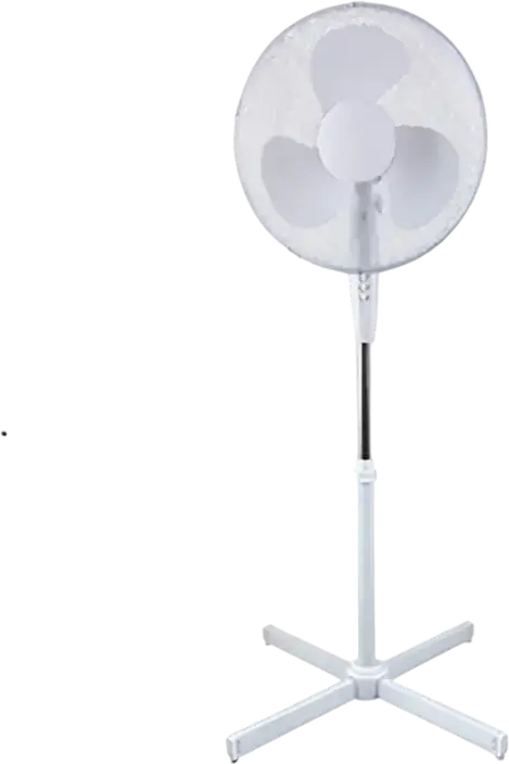 OZON FS-40B Pedestal Axial Fan, 40 cm Blade Diameter, 50W Power, 3 Speed Settings, Height and Tilt Adjustable, White, Metal and Plastic