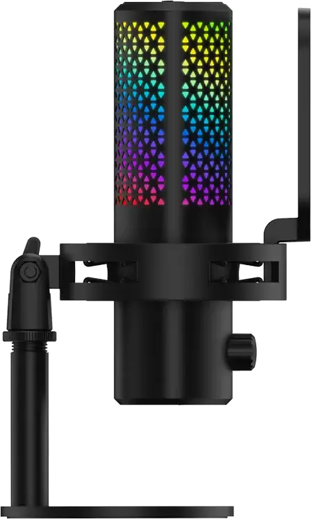 HATOR Dreamcast X Condenser Streaming Microphone, Cardioid, 96kHz/16-bit, USB Type-C & Bluetooth 5.4, RGB, Aluminum Body, SyncHUB App, Black