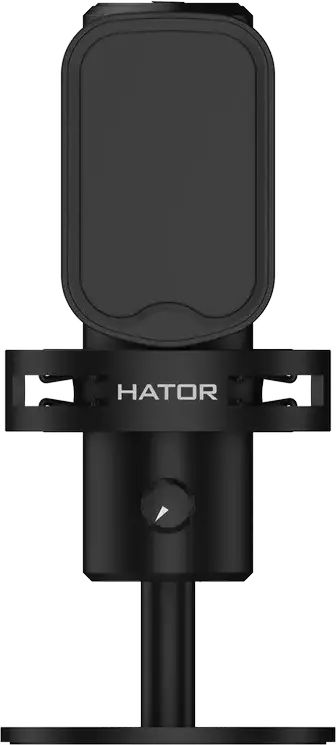 HATOR Dreamcast X Condenser Streaming Microphone, Cardioid, 96kHz/16-bit, USB Type-C & Bluetooth 5.4, RGB, Aluminum Body, SyncHUB App, Black